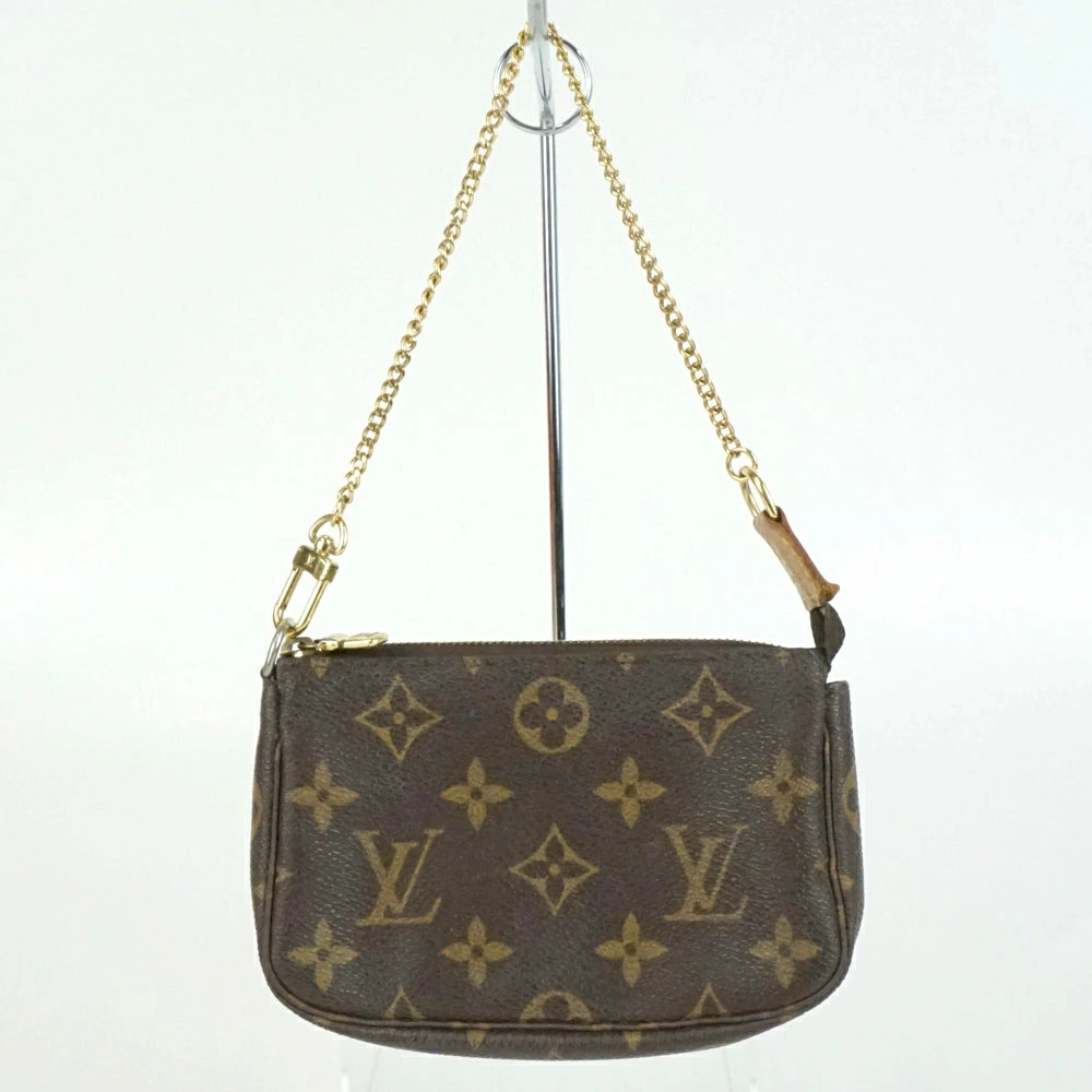 LOUIS VUITTON Pochette Accessoires Monogram Canvas Brown Handbag Accessory Pouch